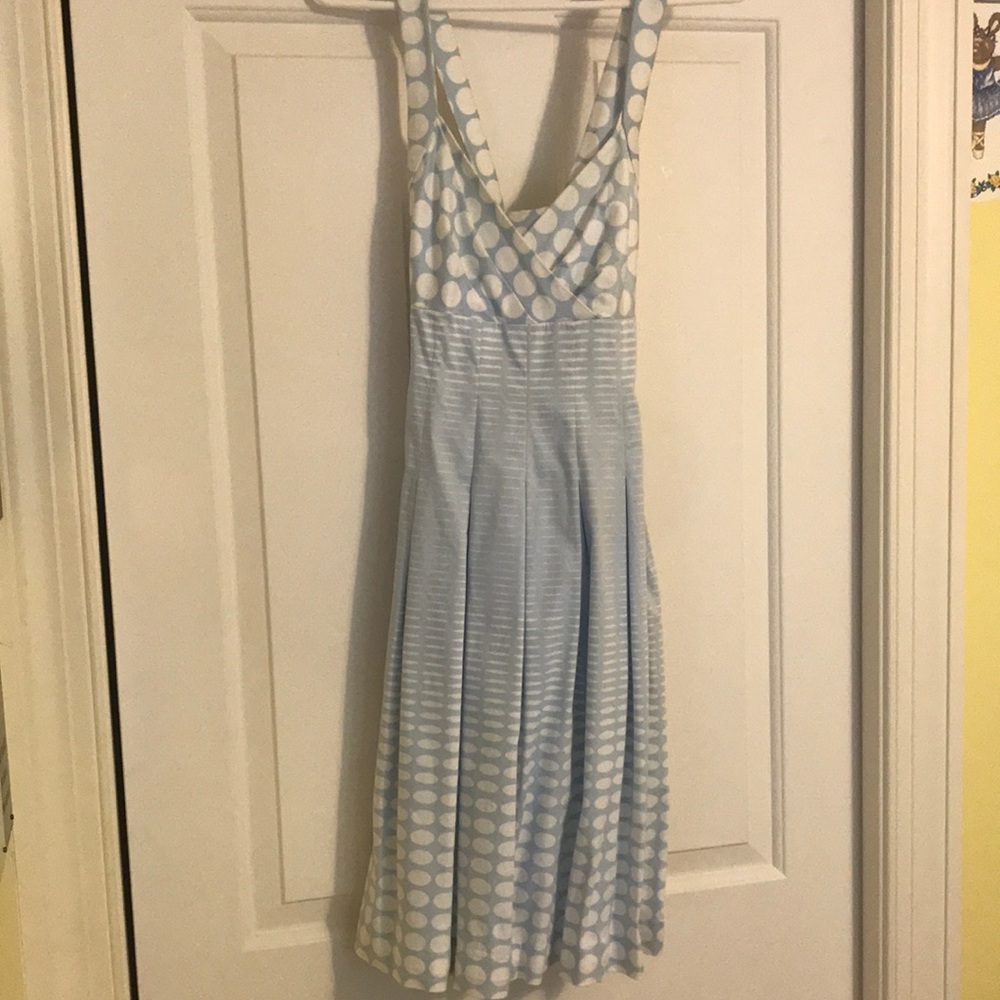 Light Blue and White patterned Dress